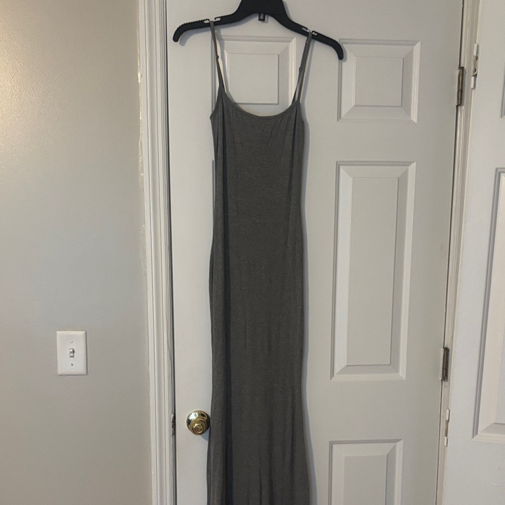 Elegant Gray Maxi Dress